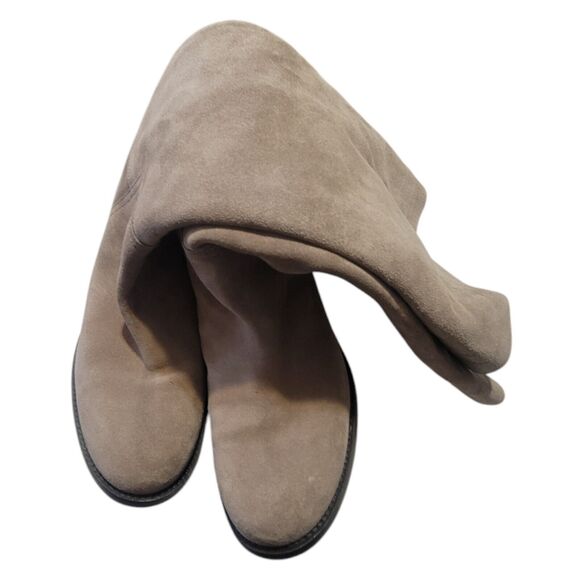 Marina Rinaldi Women's Gray Leather Wide Calf Knee Boots Size EU 40 / US 10 - Picture 3 of 9